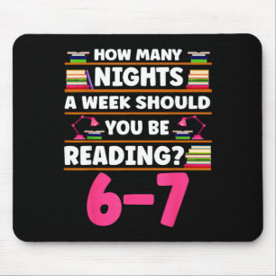 Mousepad Engraçado 6 7 Livro de Meme Amantes de Livros Prof