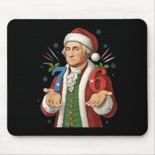 Mousepad Engraçado 7-6 6-7 George Washington Papai Noel 67 