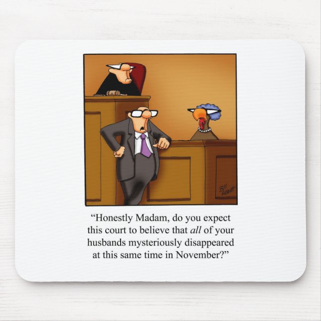 Mousepad Engraçado Ação de Graças à Turquia! (Frente)