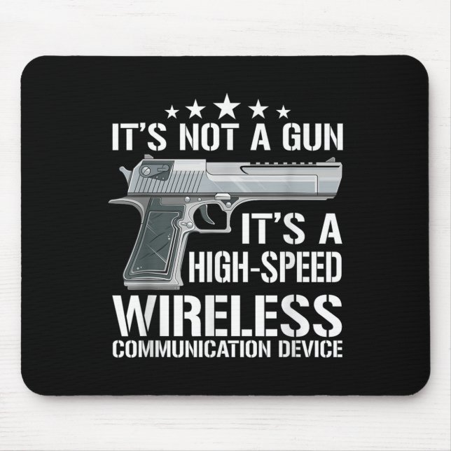 Mousepad Engraçado Ammo Gun Lovers Dizendo que o dono da ar (Frente)