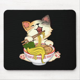 Mousepad Engraçado Anime Kamala Gato Comendo Ramen Torra No