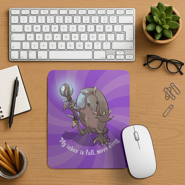 Mousepad Engraçado Armadillo Adiciona Seu Próprio Texto Um  (Criador carregado)
