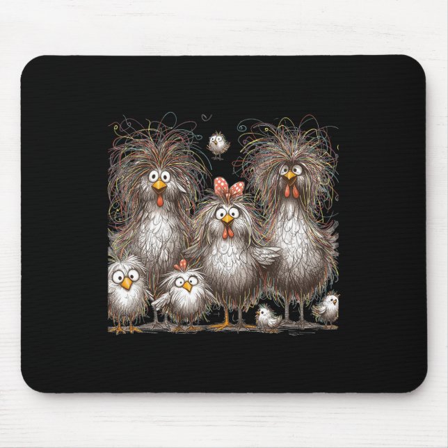 Mousepad Engraçado Arte de Frango Eagerlys Colorida (Frente)