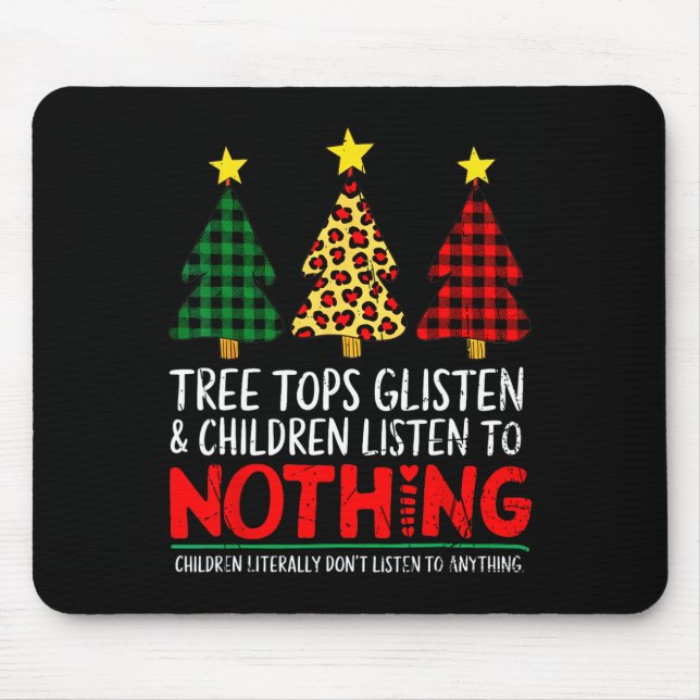 Mousepad Engraçado Árvores De Natal Humor Pai Para Professo (Frente)