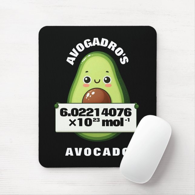 Mousepad Engraçado Avocado de Avogadro (Com mouse)