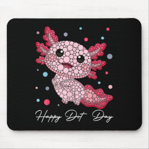 Mousepad Engraçado Axolotl Amam Estudante de Arte Bolinhas 