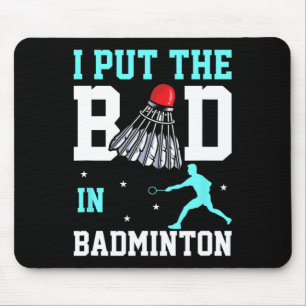 Mousepad Engraçado Badminton Design - Ich Caixa Das Bad No