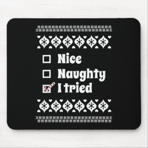 Mousepad Engraçado, Bela Vadia, Eu Tentei Um Natal Feio Par