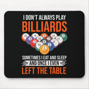 Mousepad Engraçado Billiard Dizendo Com Mesa De Piscina Par