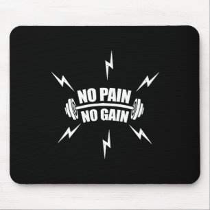 Mousepad Engraçado Bodybuilding Sem Dor Sem Ganho