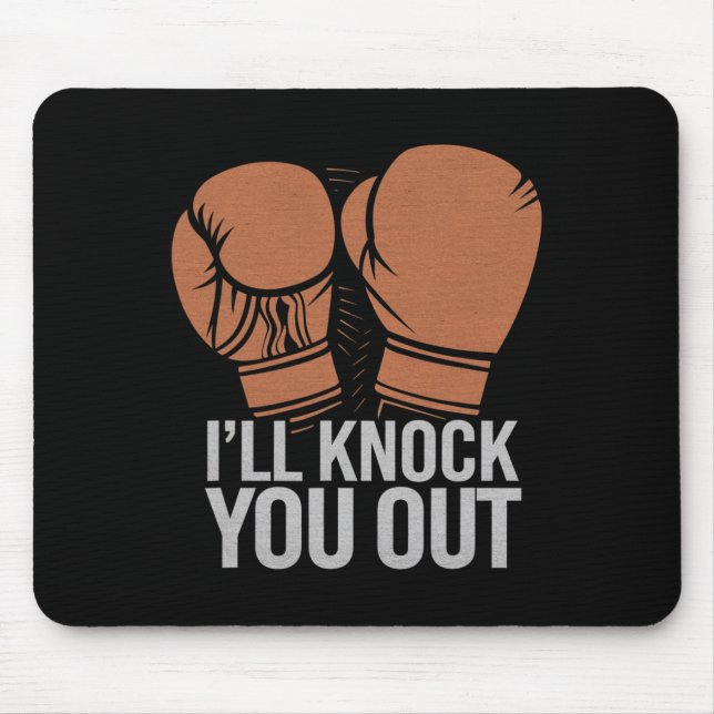 Mousepad Engraçado Boxer Você Tira Luvas Que Eu Vou Saber (Frente)