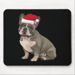 Mousepad Engraçado Buldogue francês Natal Papai Noel Natal<br><div class="desc">Engraçado Buldogue francês Natal Papai Noel Natal Xmas</div>