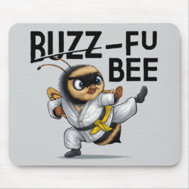 Mousepad Engraçado Buzz-Fu Bee Artes Marciais