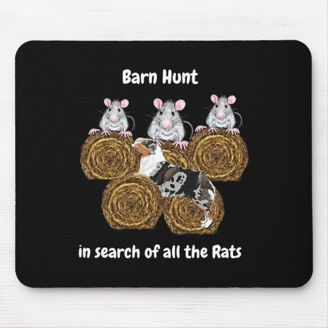 Mousepad Engraçado Byrn Hunt - Em Busca De Ratos Com Merl A (Frente)