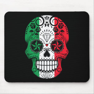 Mousepad Engraçado cabeça do crânio mexicano Cinco de Mayo