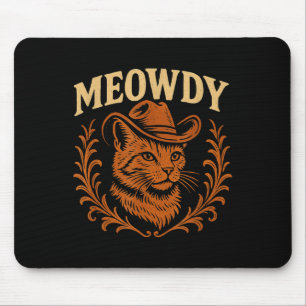 Mousepad Engraçado Cabeleireiro Gato Hat Country Music West