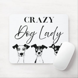 Mousepad Engraçado Cachorro Louco Senhora