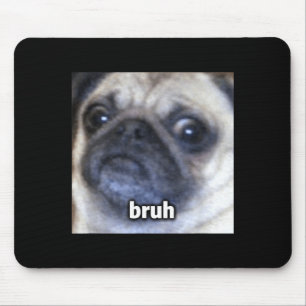 Mousepad Engraçado Cachorro Pug Cara Borrosa