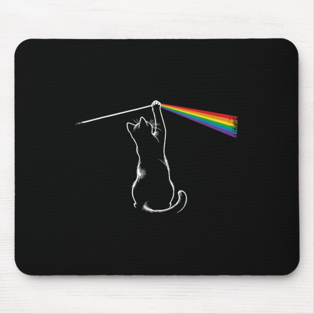 Mousepad Engraçado Cat Rock Música Presente Mulheres Homens (Frente)