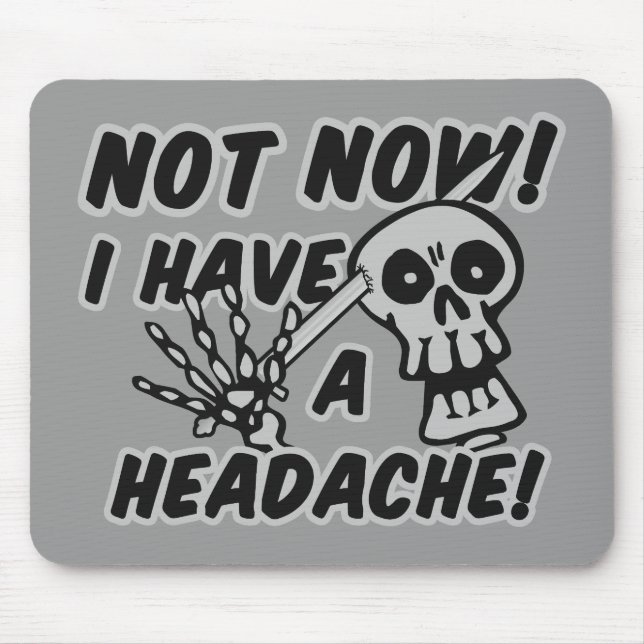 Mousepad Engraçado Cefaleia pelo pescoço (Frente)
