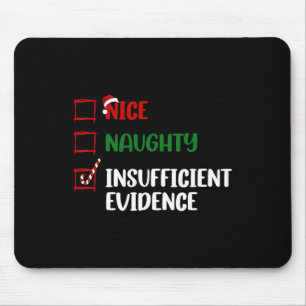 Mousepad Engraçado Checklist de Natal Insuficiente