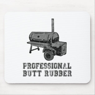 Mousepad Engraçado, Churrasco, Fumante, Bumbum Profissional