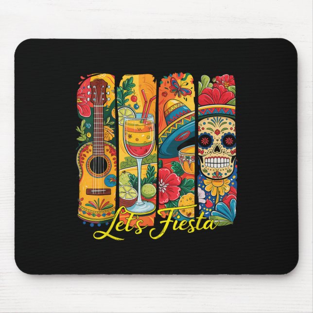 Mousepad Engraçado Cinco De Mayo Deixa Fiesta Sombrero Hat  (Frente)
