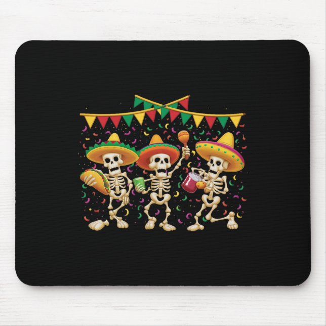Mousepad Engraçado Cinco De Mayo Shirt Mexicano Fiesta Cact (Frente)