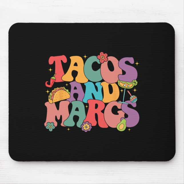 Mousepad Engraçado Cinco De Mayo Tacos E Margs Mexicanos Fi (Frente)