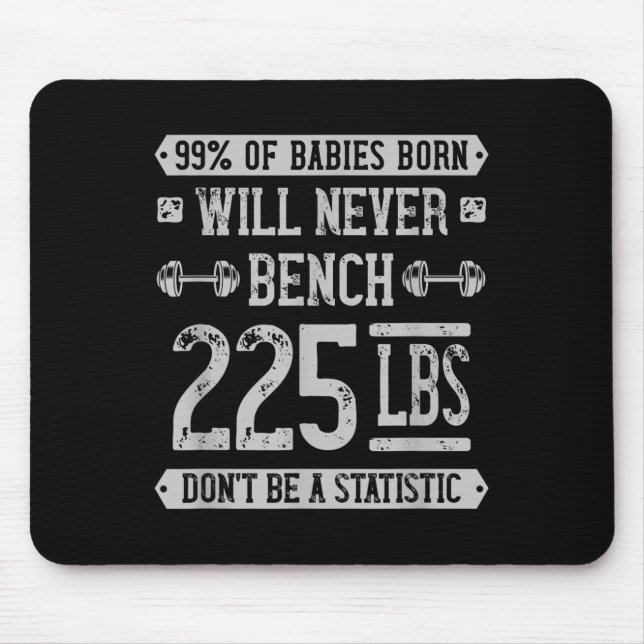 Mousepad Engraçado Colisor De Imprensa Bench De 225 Libras  (Frente)