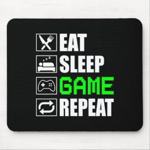 Mousepad Engraçado Comer Jogo De Sono Repetir Para Videos g