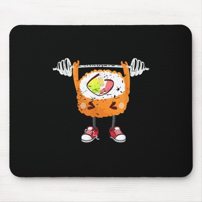 Mousepad Engraçado Comida Japonesa Giro Levantamento de Pes (Frente)