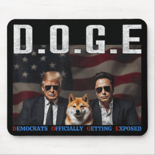 Mousepad Engraçado D.o.g. e Doge Democratas Oficialmente Ch