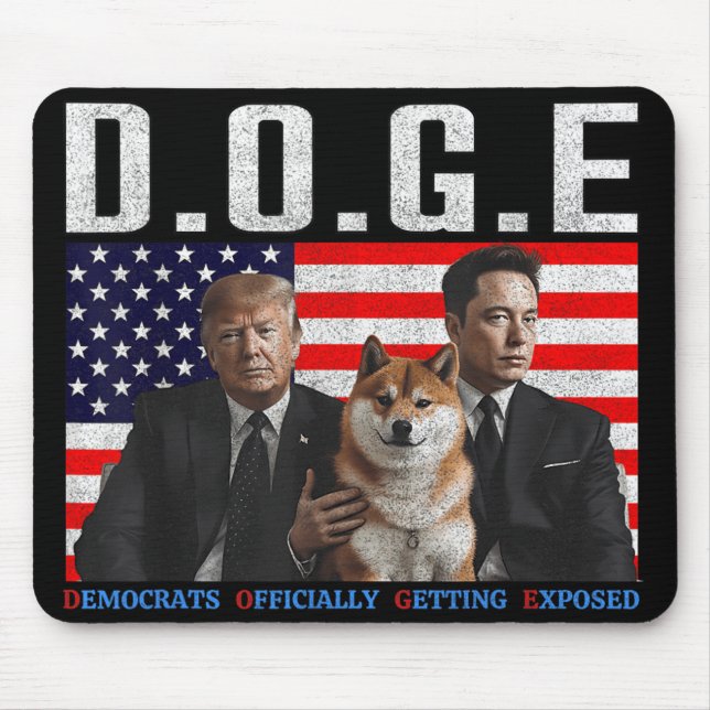 Mousepad Engraçado D.o.g. e Doge Democrats Oficialmente Obt (Frente)