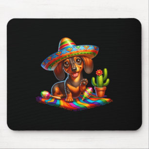 Mousepad Engraçado Dachshund Dizendo Hi Cinco De Mayo Sombr