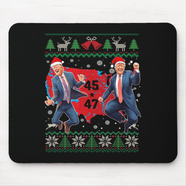 Mousepad Engraçado Dança Papai Noel Natal Pajam (Frente)