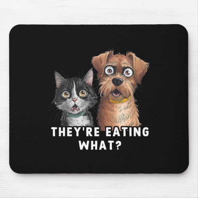 Mousepad Engraçado Debate Eleição 2024 Pets Dog Cat Eles sã (Frente)