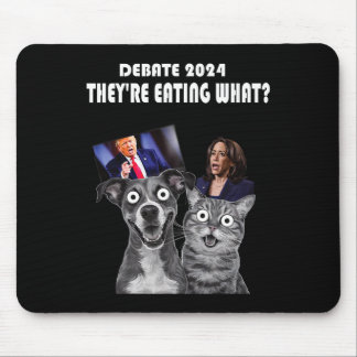 Mousepad Engraçado Debate Eleição 2024 Pets Dog Cat Eles sã