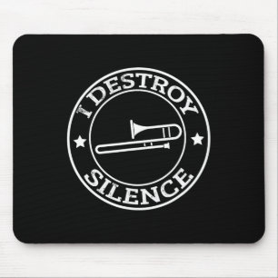 Mousepad Engraçado Destruir O Tr Jogador De Trombone Silenc