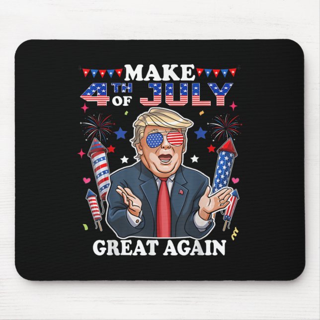 Mousepad Engraçado Dia da Independência Do Trump Torne 4 De (Frente)