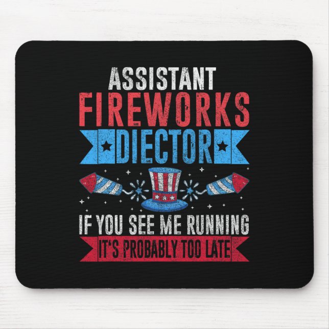 Mousepad Engraçado Diretor de fogos de artifício que eu dir (Frente)
