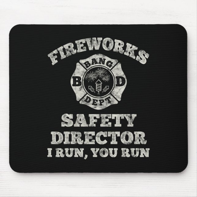 Mousepad Engraçado Diretor de Segurança de Bombeiros Americ (Frente)