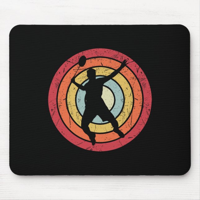 Mousepad Engraçado Dminton Shuttle Retro Vintage Para Homen (Frente)