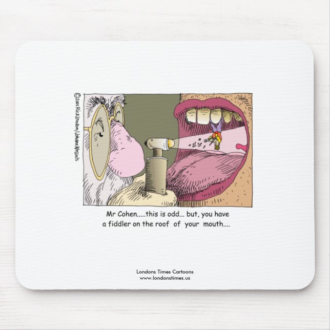 Mousepad Engraçado do Meu Dentista Judeu (Frente)