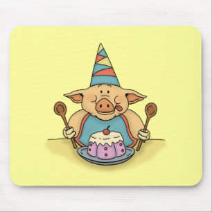 mousepad engraçado do porco com fome do