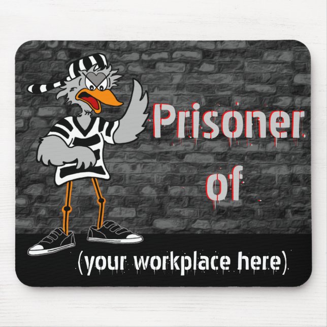 Mousepad engraçado do Workaholic (Frente)