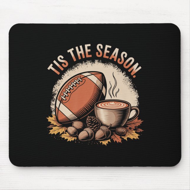 Mousepad Engraçado É a Temporada de Outono Futebol Aconcheg (Frente)