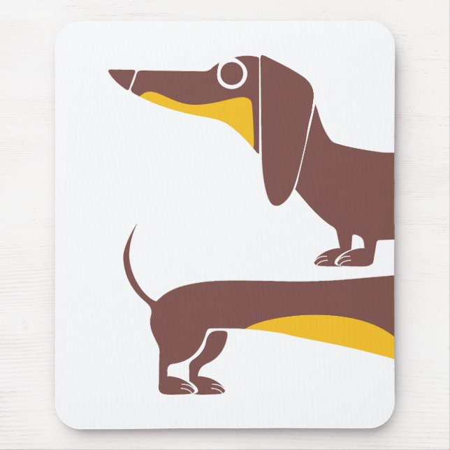 Mousepad Engraçado e fofo dachshund para os pais de cães lo (Frente)