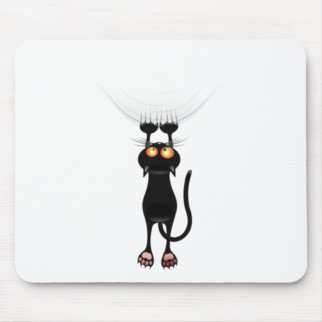 Mousepad Engraçado Esperar Gato (Frente)