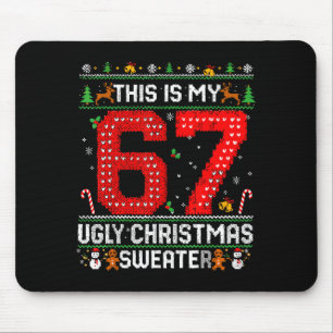 Mousepad Engraçado Este É o Meu 67 Suéter Feio de Natal Xma